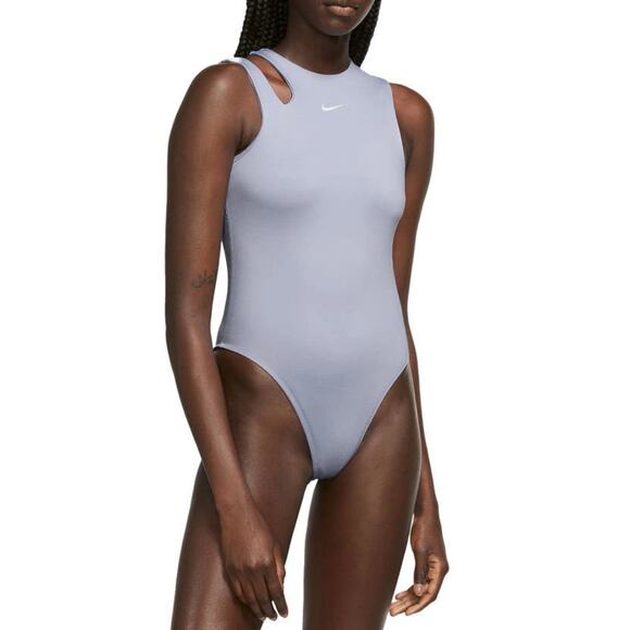 NIKE SPORTSWEAR ESSENTIAL BODYSUIT TANK TOP PURPLE WOMENS SIZE SMALL NWOT - Picture 3 of 9